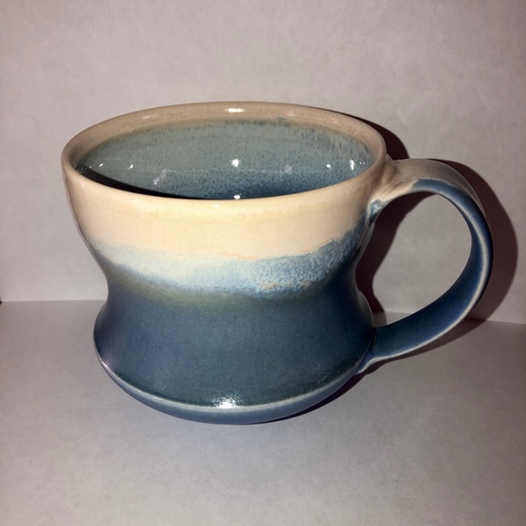 HANDMADE Coffee Mug Tea Cup Dipped Porcelain w/ Lace Mandala Base One-of-a-Kind - Picture 2 of 14